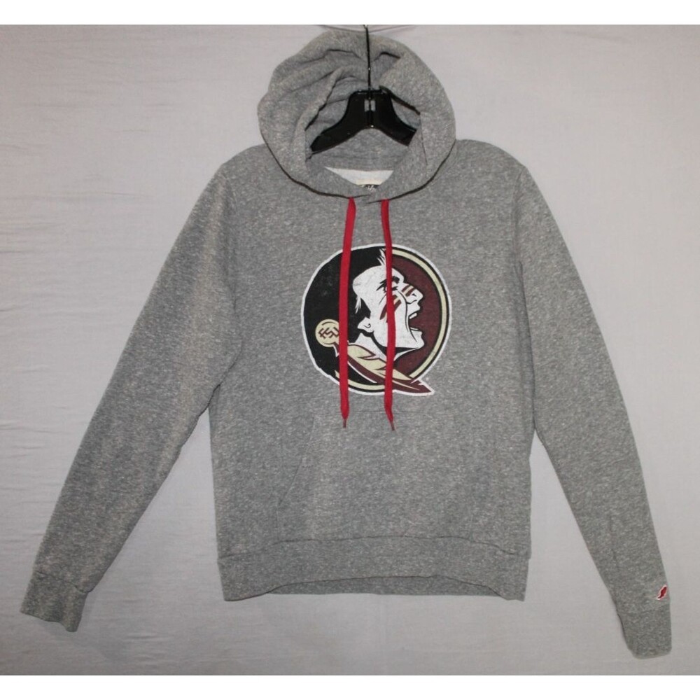 Triblend Sweats League Florida State University FSU Hooded Sweater Womens Small